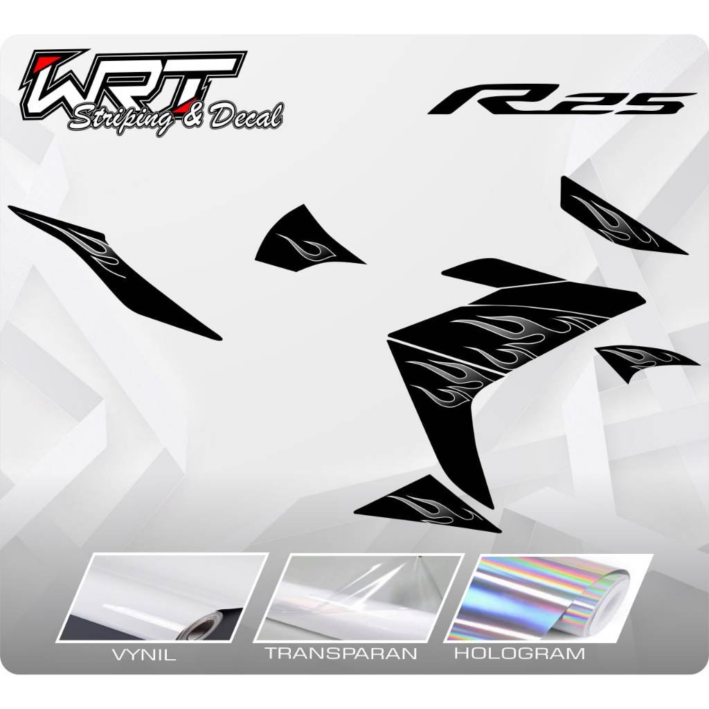 Jual Striping R25-Stiker Decal R25 Api Vol 1 (SUDAH TERPOTONG) | Shopee ...