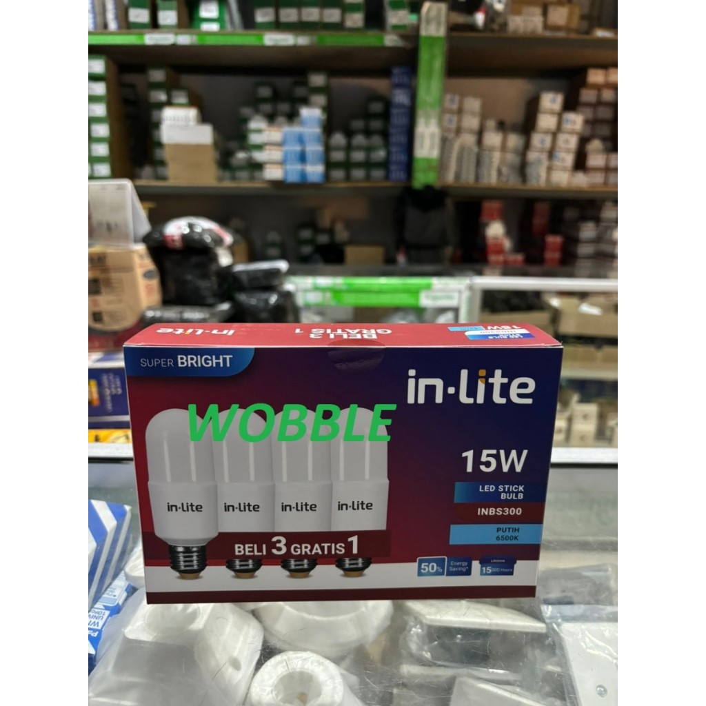 Jual INBS300 PAKET ISI 4 LAMPU IN LITE LED BULB STICK BOHLAM LED INLITE ...