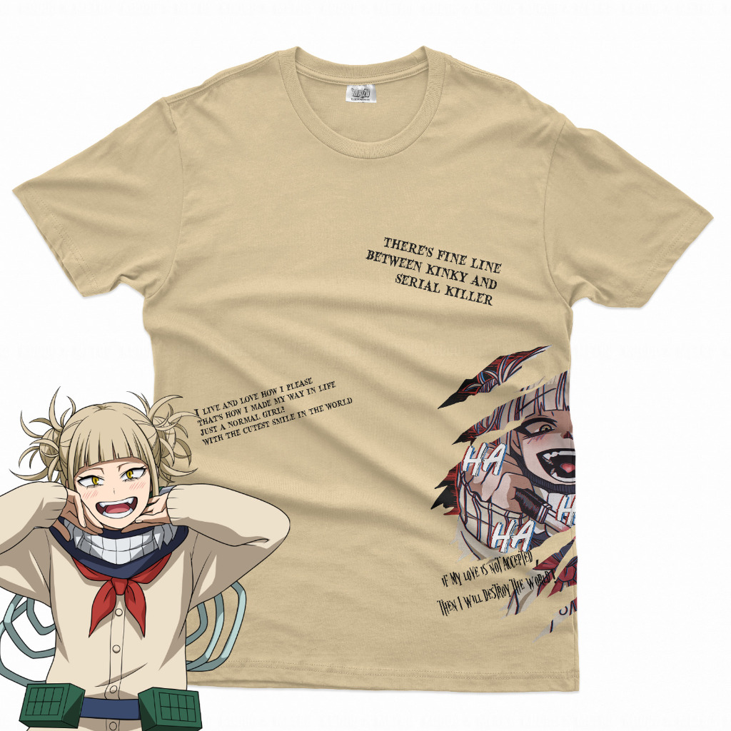 Jual Kaos My Hero Academia Himiko Toga Scary Laugh Anime Manga Otaku ...