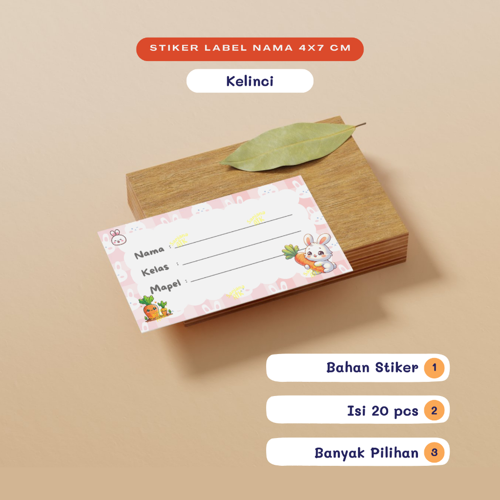 Jual Stiker Label Nama Buku Pelajaran Karekter / Label Buku / Stiker ...