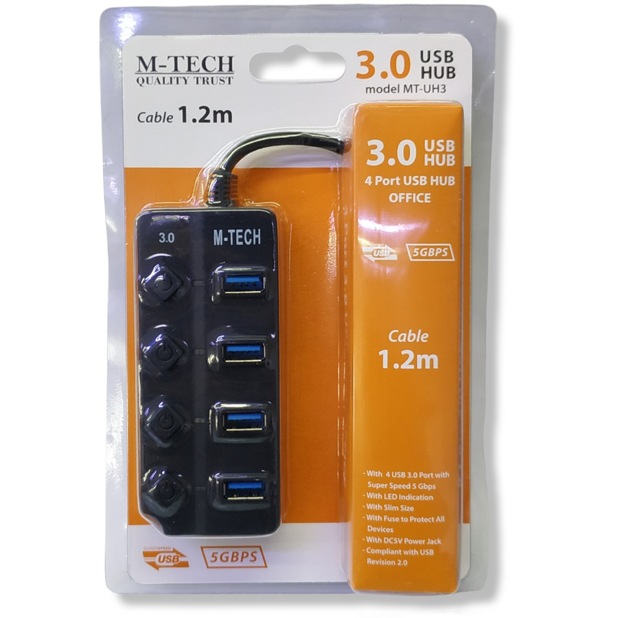 Jual M-Tech USB HUB 4Port USB3.0 On / Off | Shopee Indonesia