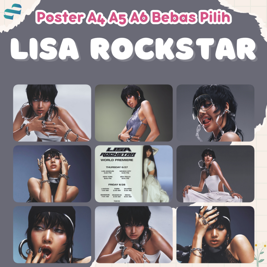 Jual Poster BLACKPINK LISA ROCKSTAR | Poster Kpop A4 A5 A6 Murah Murah ...