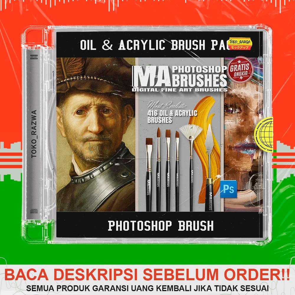 Jual Photoshop Brush - Realistic Photoshop Oil & Acrylic Brush Pack ...