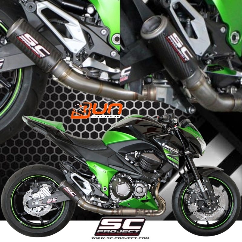 Jual SC PROJECT CRT CARBON CRT TITANIUM Slip On Original Kawasaki Z800 Shopee Indonesia