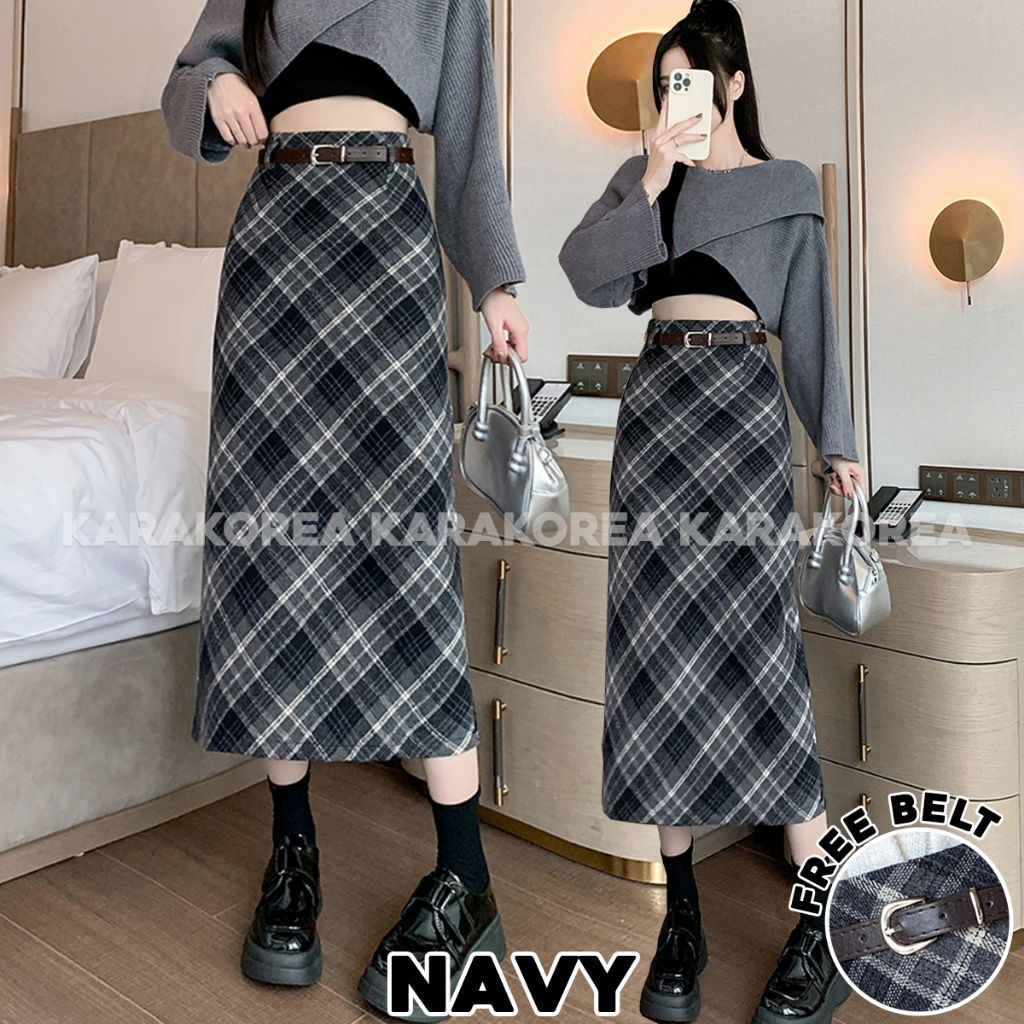 Jual 511 Xcross Long Skirt with belt ROK BIG SIZE ROK JUMBO rok midi ...