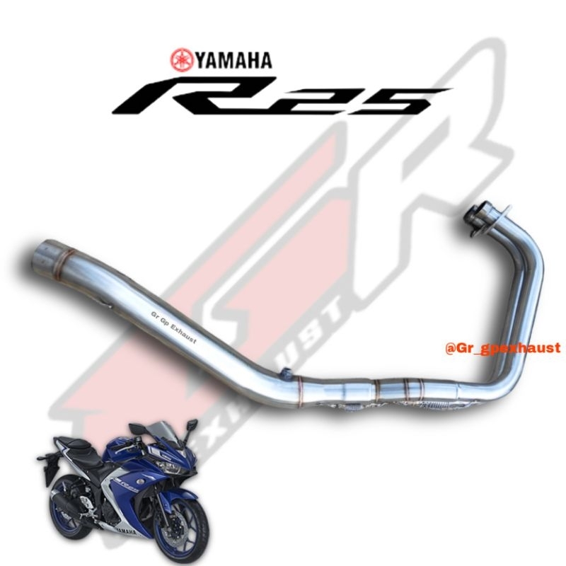 Jual header/leher bending r25/mt25 stainless original gr | Shopee Indonesia
