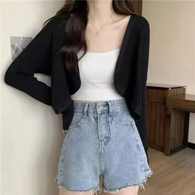 Cardigan Lengan Panjang Tara Navy Blue Open