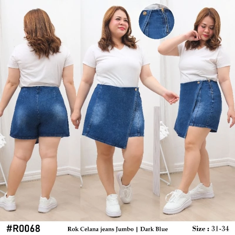Gambar 3 Rekomandasi - Rok Celana Jeans Highwaist Wanita | Hotpants Denim Korea