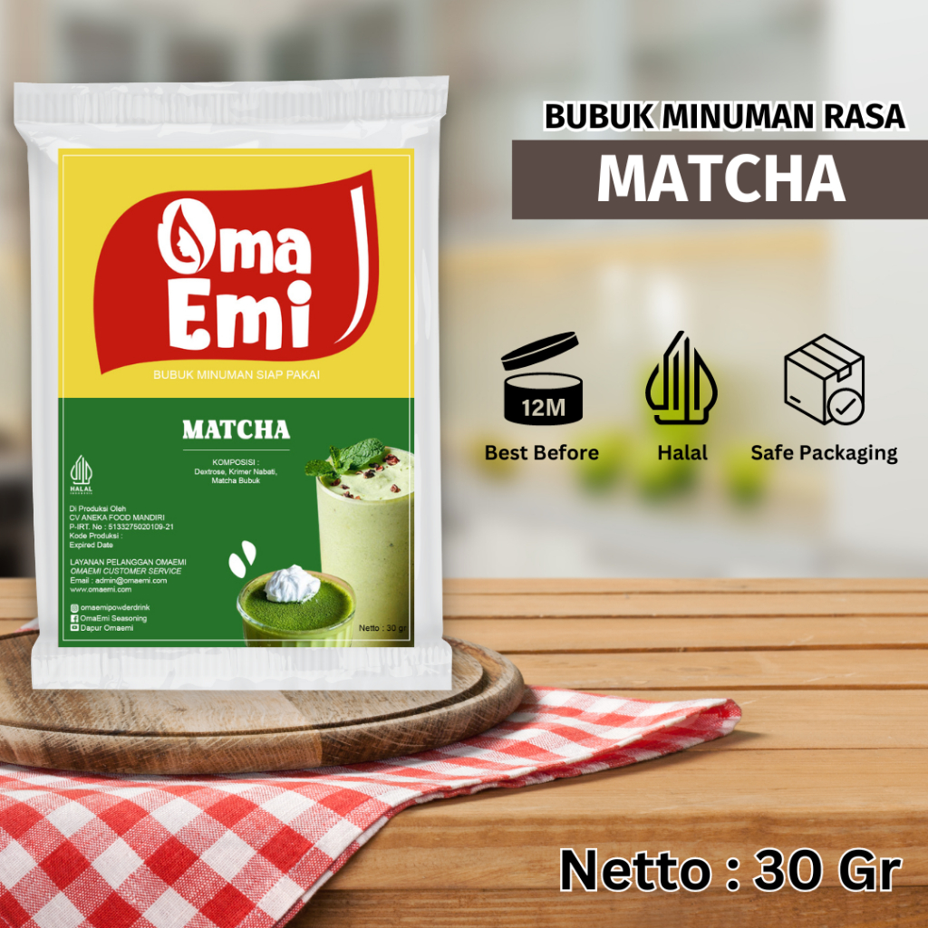 Jual BUBUK MINUMAN PREMIUM RASA MATCHA 30 GR | BPOM & HALAL | Shopee ...