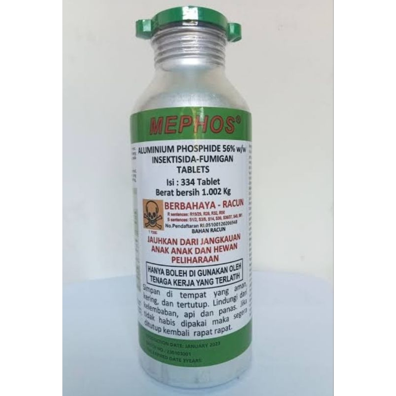 Jual MEPHOS 56 TB FUMIGAN PHOSPINE OBAT PENGENDALI RACUN HAMA GUDANG ...
