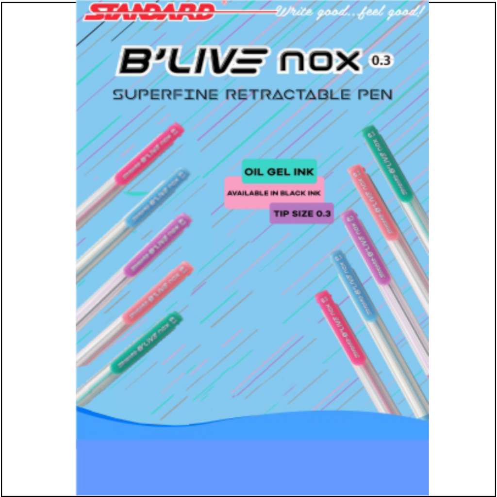 Standard - Pulpen Blive Nox 0.3 ( Alat Tulis / Pen / Ballpoint / Pena ) (5)