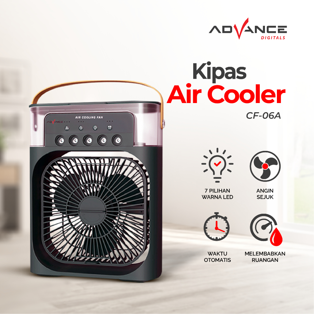 Advance Kipas Cooler Pendingin CF-06A Mini AC Portabel Air Cooler Mobil  Ruangan Mini Super Dingin