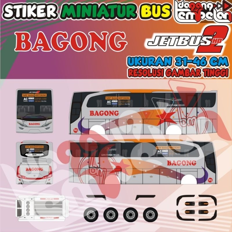 Jual Stiker Miniatur Bus Bagong Jb2hd | Budiman Jb2hd | ALS Jb2hd ...