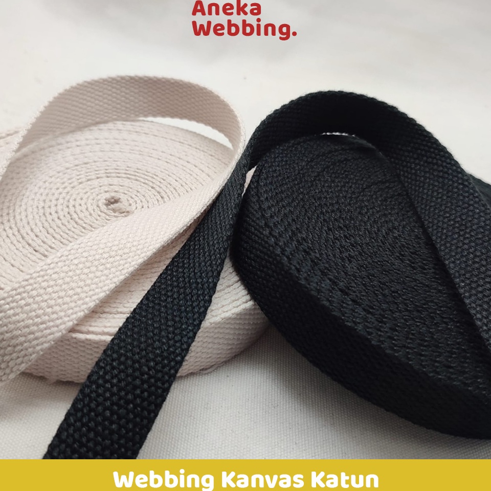 Jual KODE N83W 1 Rol Webbing Kanvas Katun 2 cm panjang sekitar 5 yard ...