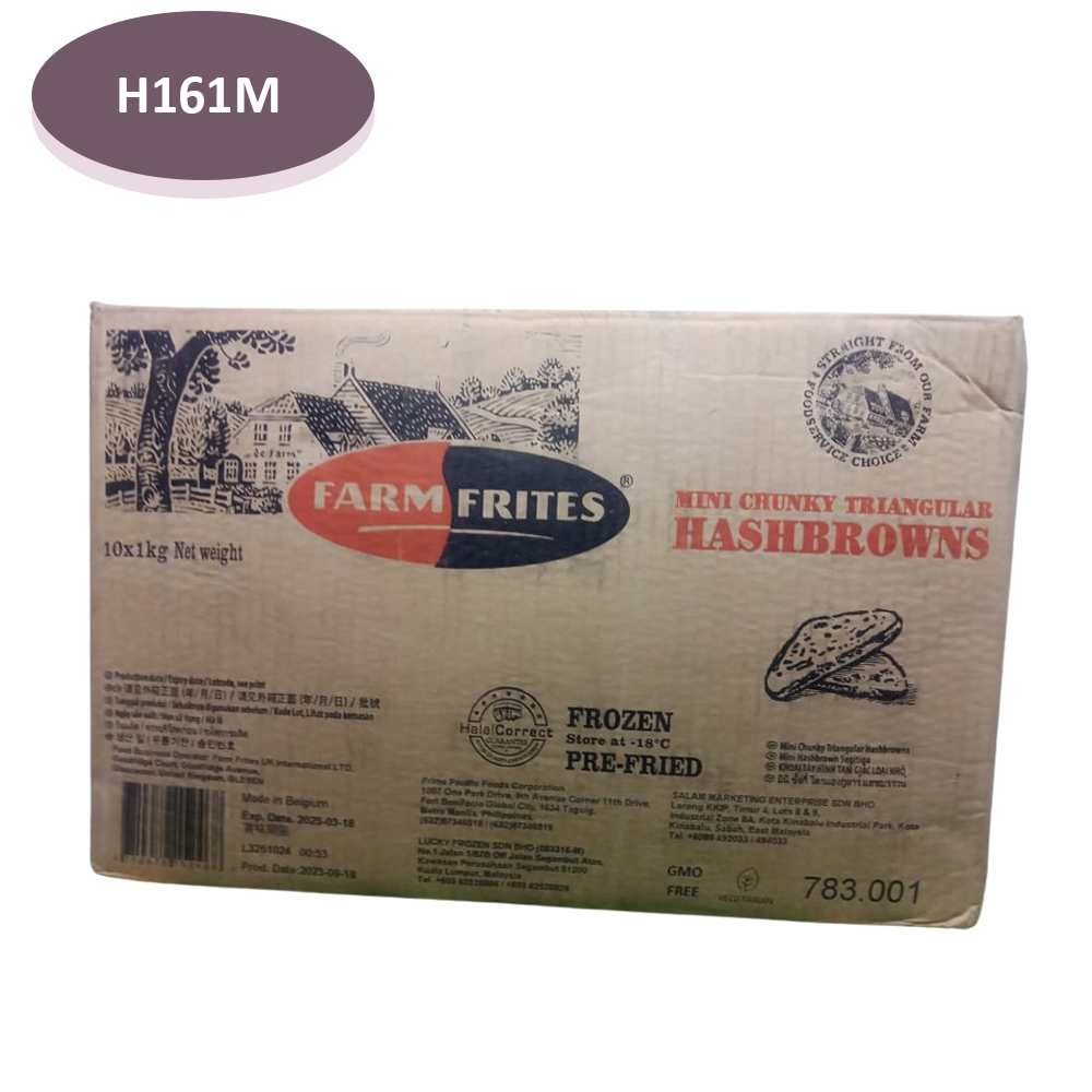 Jual FARM FRITES FRIES MINI CHUNKY TRIANGULAR HASHBROWNS 1KG | Shopee ...