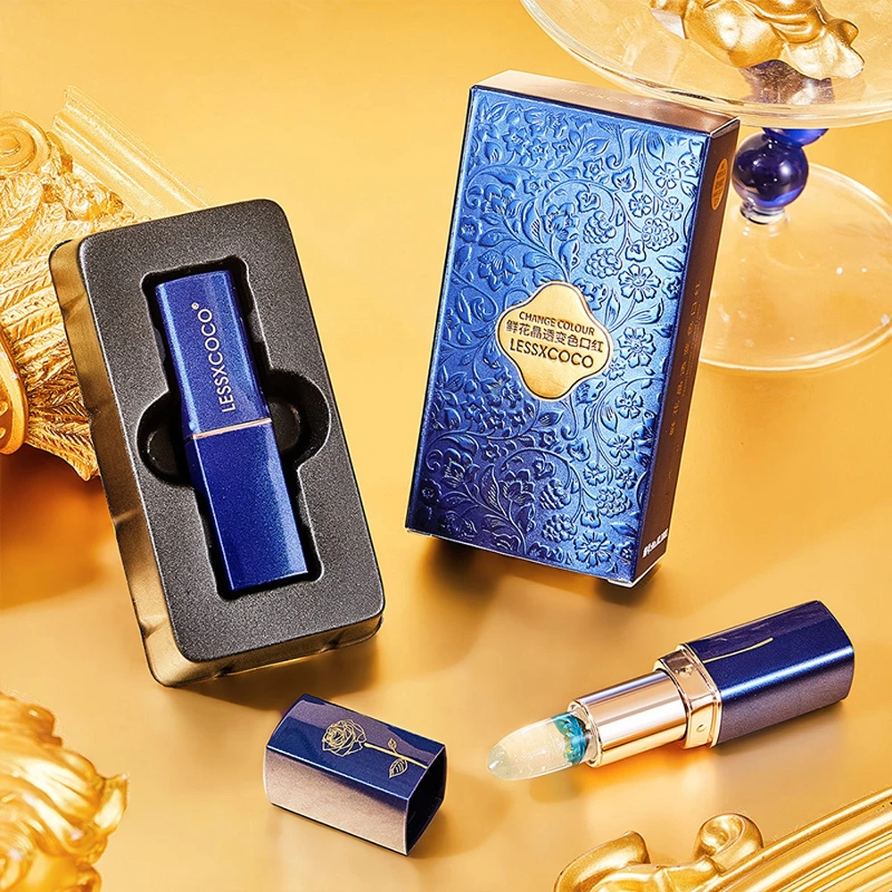 Lipstik Jelly Transparant Crystal Berubah Warna Pelembab Bibir Tahan Lama Moisturizing | AutoStock