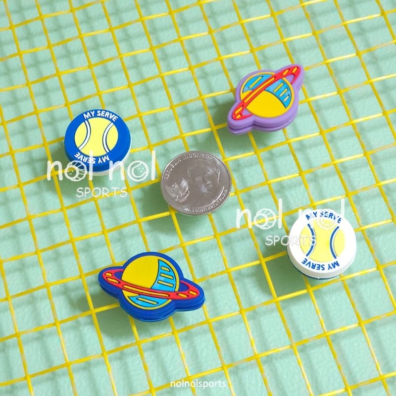 Jual NNS tennis dampener racket anti getar raket lucu planet bola tenis ...