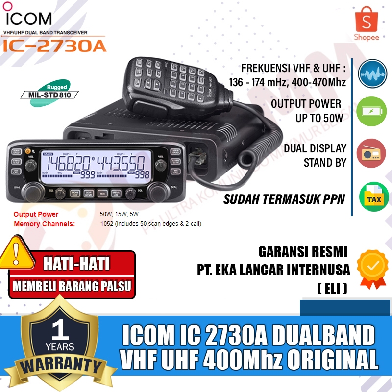 Jual ICOM Ic 2730A Radio Rig DualBand Icom Rig 2730A Radio Rig Dualband ...
