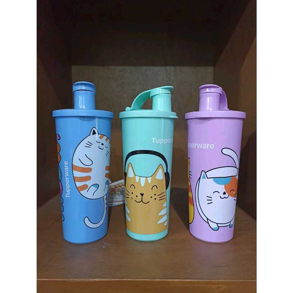 Jual Tupperware cat tumbler kapasitas 470 ml tutup flip dan bulat gelas ...