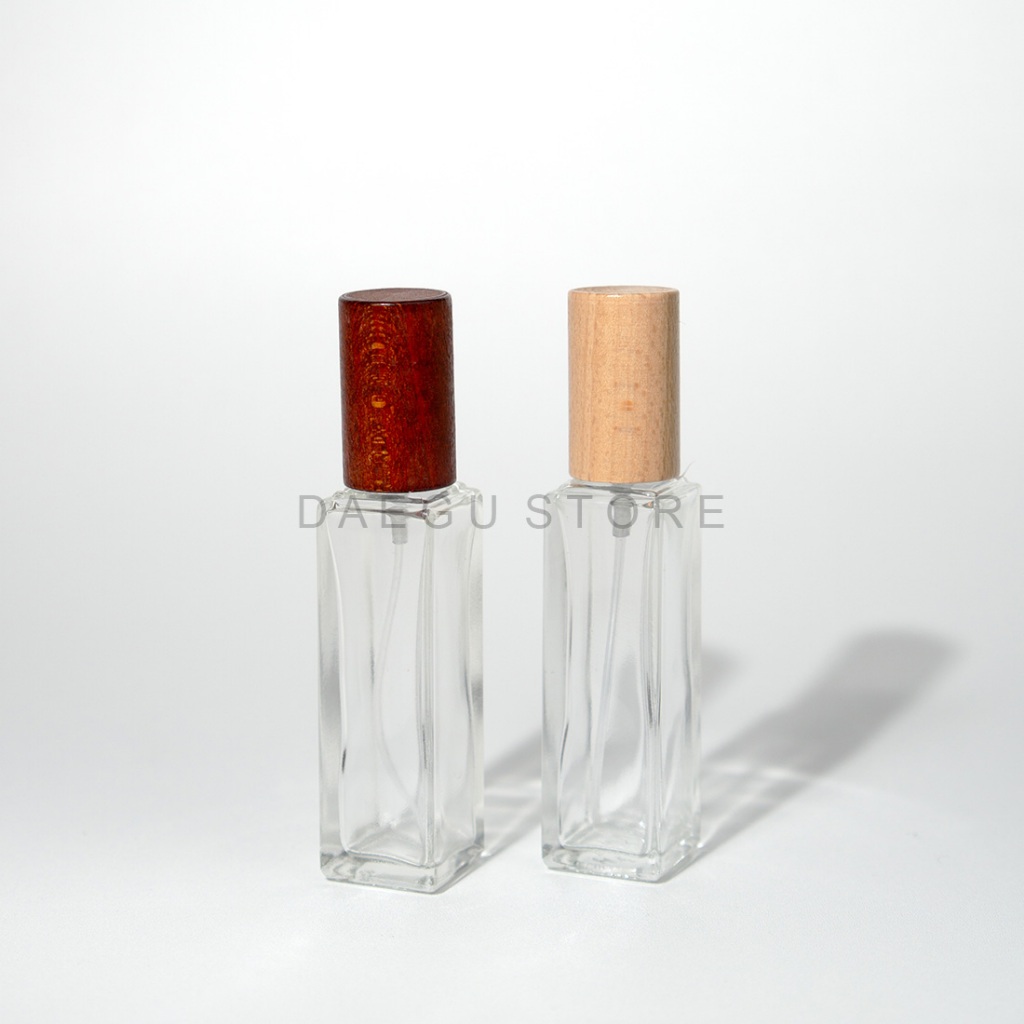 Jual Botol Spray Kotak - Model Kaca Kotak Tebal Tutup Kayu - Parfum Isi ...