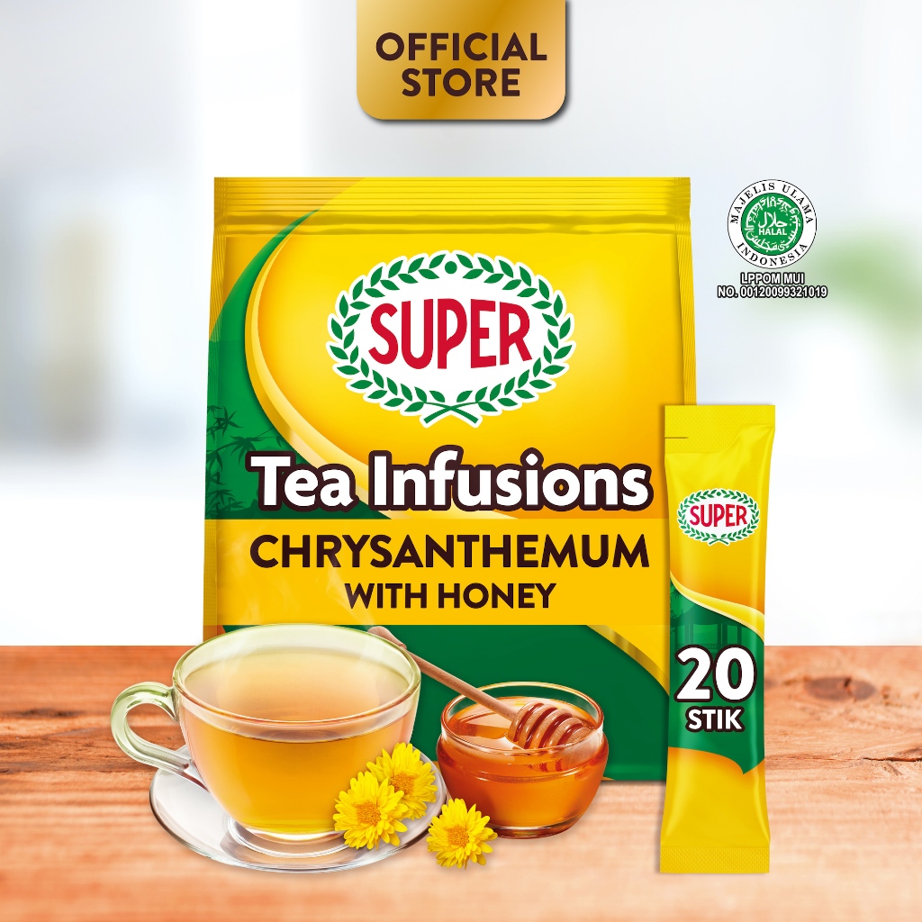 Jual SUPER Tea Infusions Chrysanthemum with Honey Tea, 20 sticks [HALAL ...