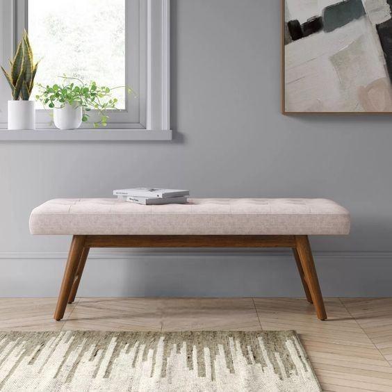 Jual Bangku Bench Rangka Kayu Jati Jok Busa Bisa Custom Warna| Mebel ...