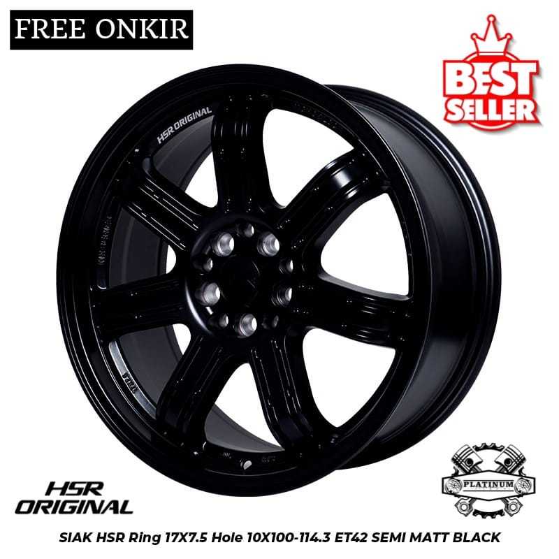 Jual VELG MOBIL NEW HSR SIAK MODEL PALANG R17X75 BLACK FOR HARRIER RUSH