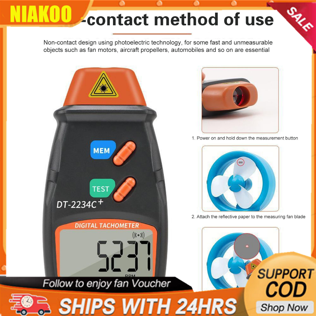 AGPtek Professional Digital Laser Photo Tachoeter Non Contact RP Tach – Yaxa Colobia