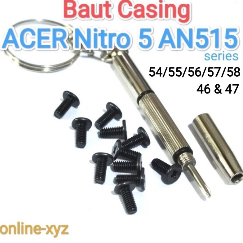 Jual baut mur sekrup casing ACER Nitro 5 AN515 54 55 56 57 58 46 47 ...