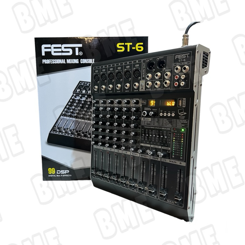 Jual Mixer Audio Fest ST 6 Original 6 Channel FEST ST6 Mixing 6 ( Bisa ...