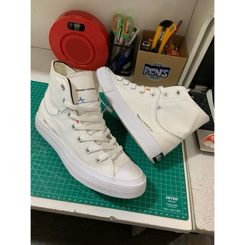 TANYAKAN SIZE SEBELUM ORDER CONVERSE HI CUTLINE WHITE