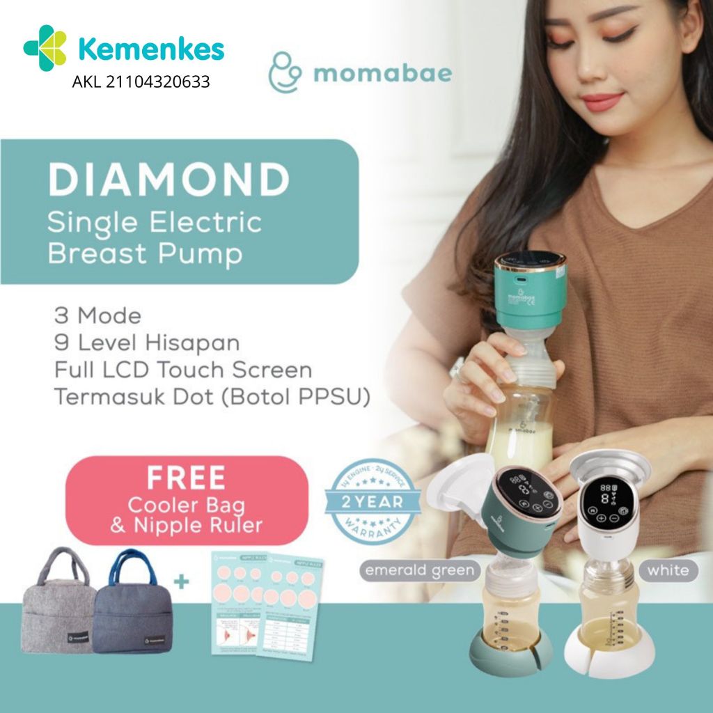 Jual Momabae Diamond Pompa Asi Elektrik Free Cooler Bag Breast Pump