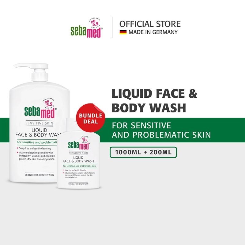 Jual Sebamed liquid Face & Body Wash 1000 Ml + 200ml Promo Pack ( Oct ...