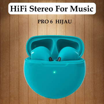 Pro 6 TWS Bluetooth Headset With Microphone HiFi Stereo Touch Earbud Bluetooth Headset Sports
