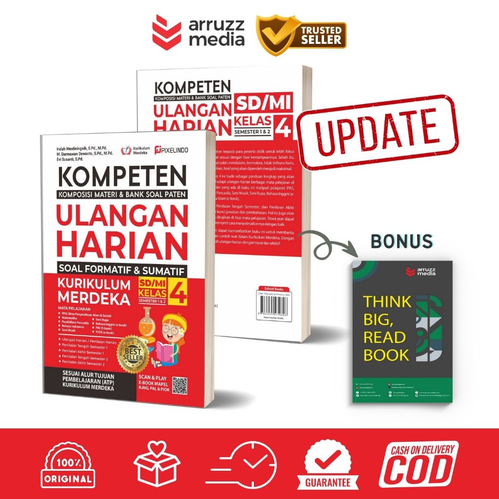 Jual Buku Kompeten Ulangan Harian Kurikulum Merdeka Kelas 4 SD/MI ...