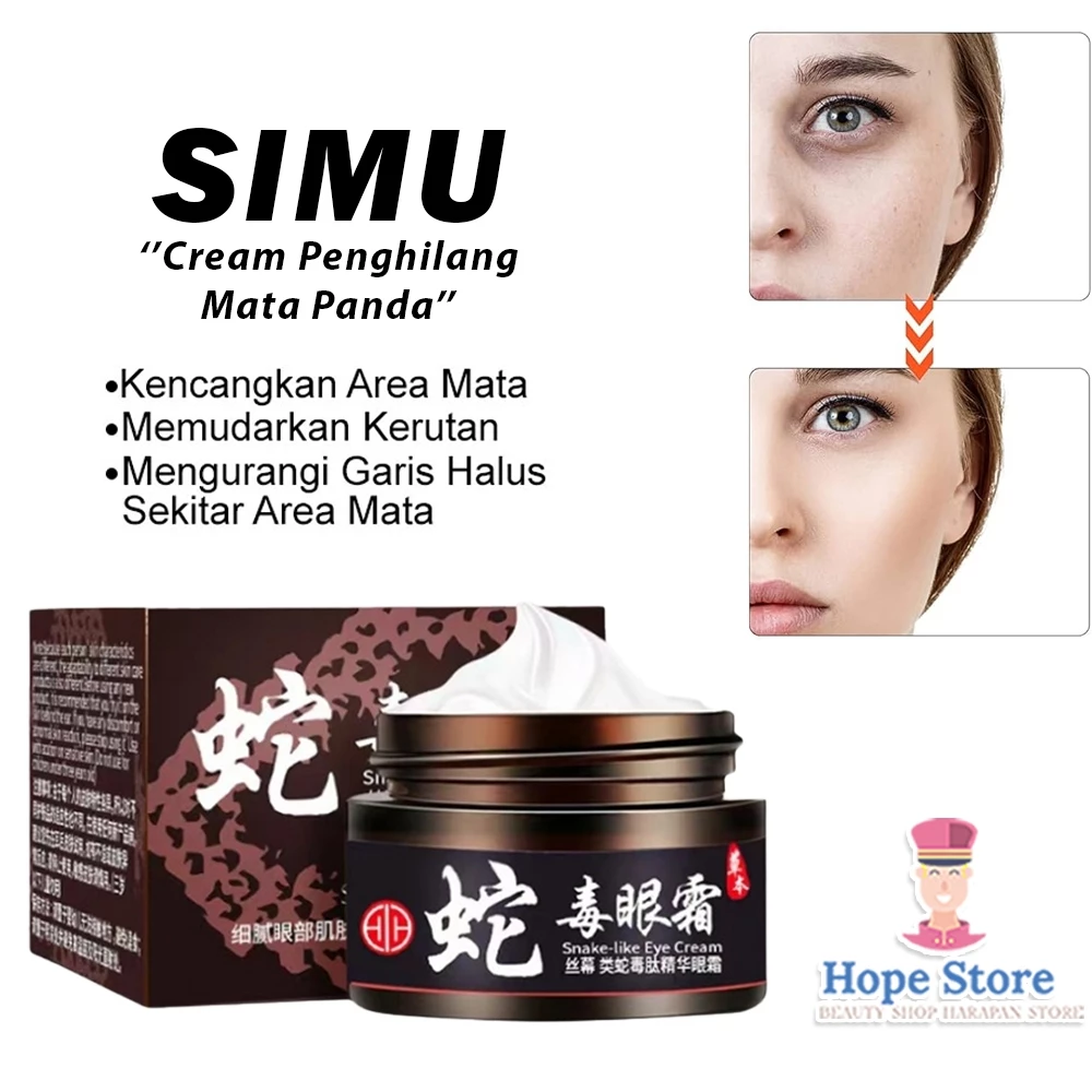 Cream Mata Panda dan Kantung Mata Permanen / SIMU Snake Eye Cream 30gr Penghilang Kantung Mata Hitam | AutoStock
