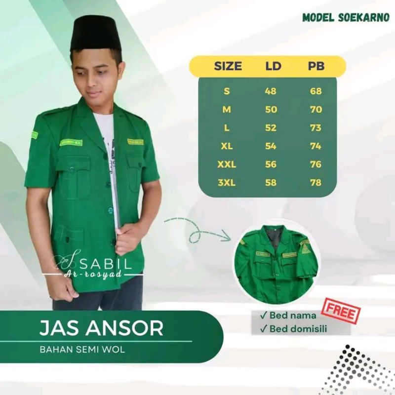 Jual jas Ansor model soekarno | Shopee Indonesia
