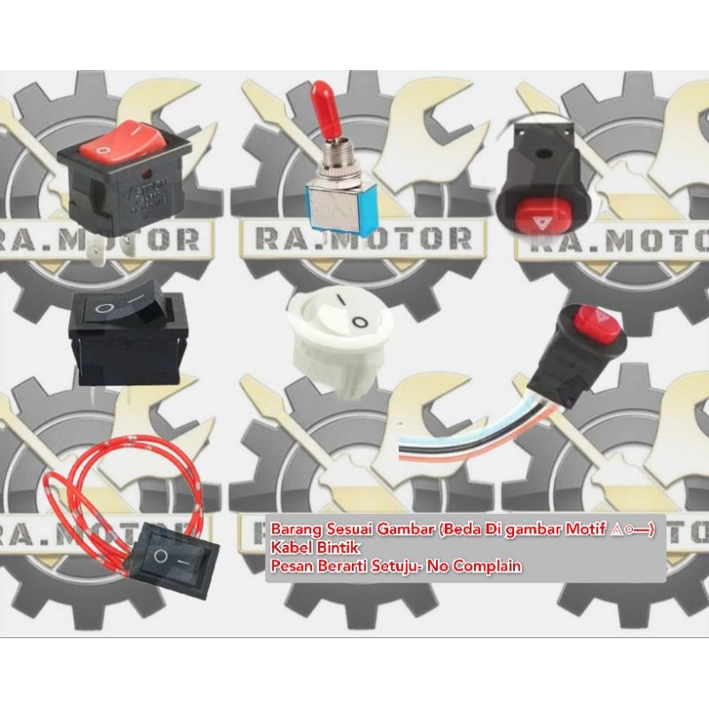 Jual [Baca Deskripsi] Saklar/Tombol On Off /Toggle Hazard Motor ...