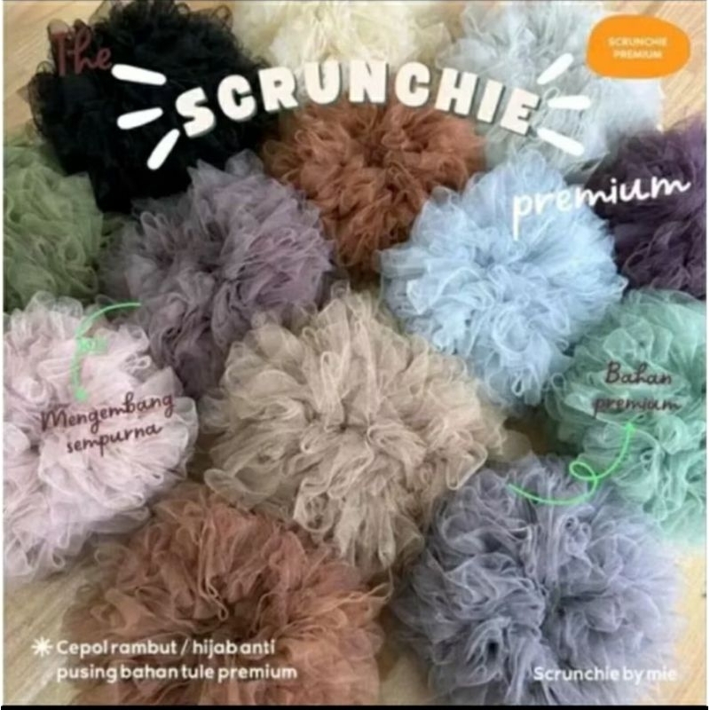 Jual PAKET USAHA SCRUNCHIE TILE UK 10cm (ISI 12PCS RANDOM) | Shopee ...