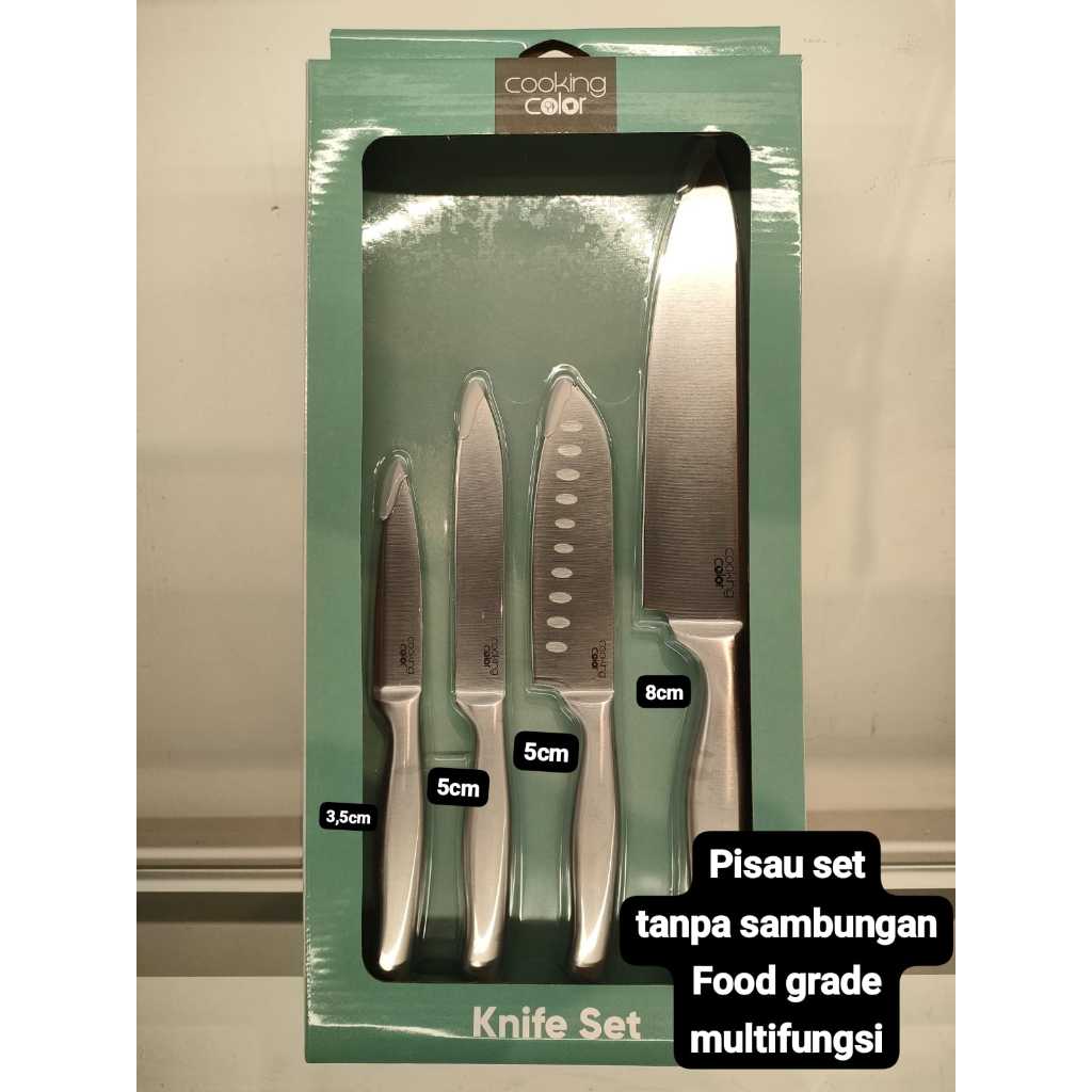 Jual INFORMA LETO Leto Pisau Dapur senyawa isi 4 Cooking color | Shopee ...