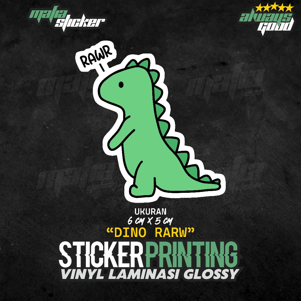 Jual STICKER/STIKER PRINT VIRAL DINO RAWR | Shopee Indonesia