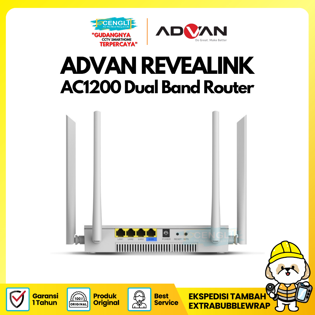 Jual Router Advan Revealink Dual Band Wireless Router AC1200 WIFI 5 ...