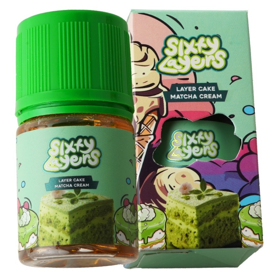 Jual Liquid Vape Sixty Layers Layer Cake Matcha Cream 60ml By After