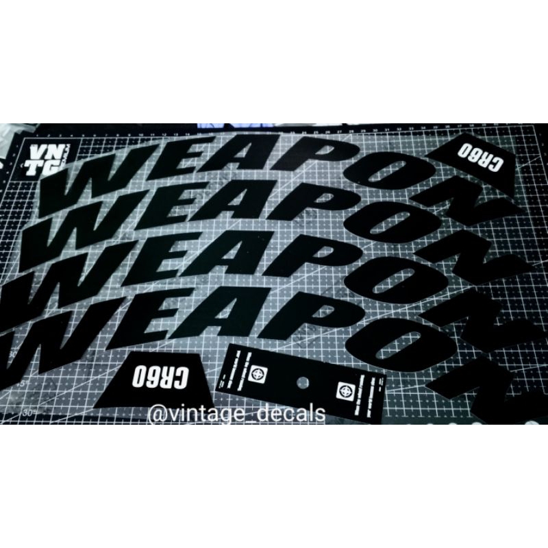 Jual decals replacement WEAPON CR60 | Shopee Indonesia