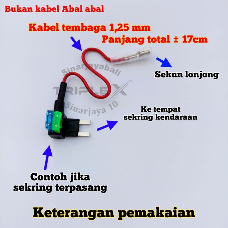 Jual rumah sekring tancap jumper fuse cabang tap adapter ganda dobel ...