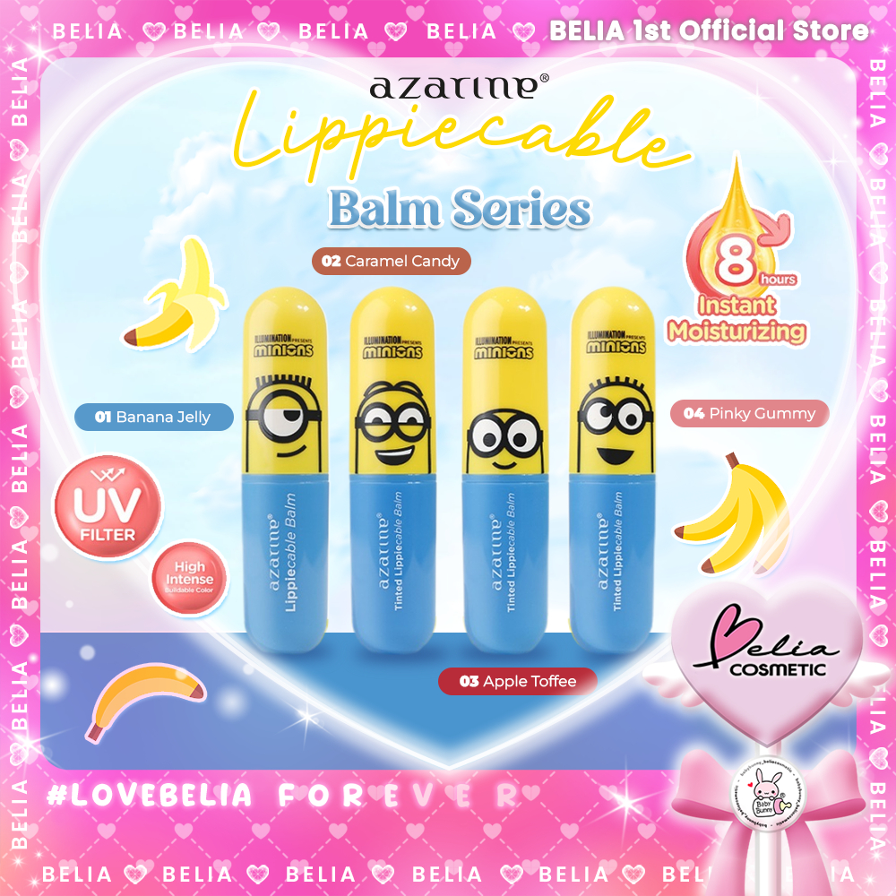 Jual BELIA AZARINE x MINIONS Tinted Lippiecable Balm Series 3.5g | Lip ...