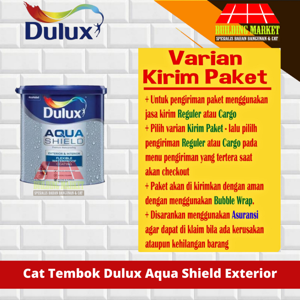 Jual Cat Tembok Dulux Aquashield Waterproofing Exterior 20 Kg Paket Shopee Indonesia 3802