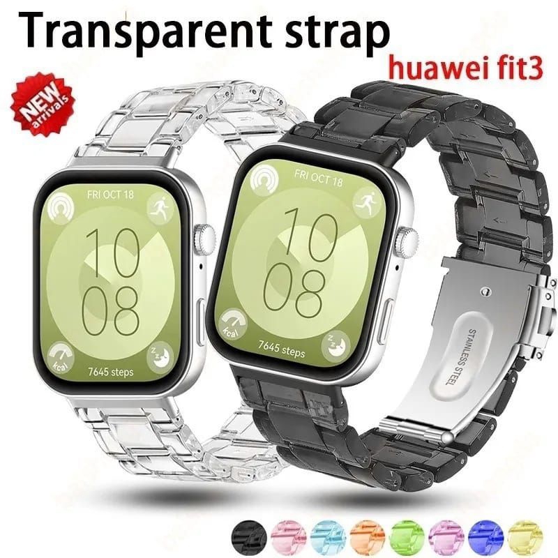 Jual Tali Strap Rantai Rante Transparan Smartwatch Huawei Watch Fit 3 ...