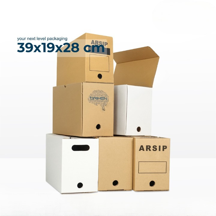 Jual ( 10 pcs ) Dus File Kotak Polos ukuran 39x19x28cm Box Single Wall ...