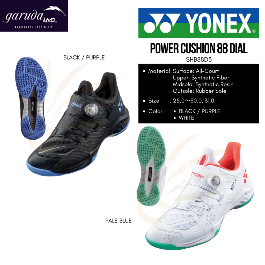 Jual Sepatu badminton Yonex Power Cushion 88 Dial Wide JP code DIAL 88  SHB88D3W Shopee Indonesia